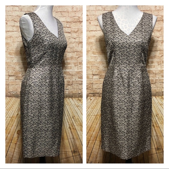Linen Blend Sheath Dress - Picture 2 of 8